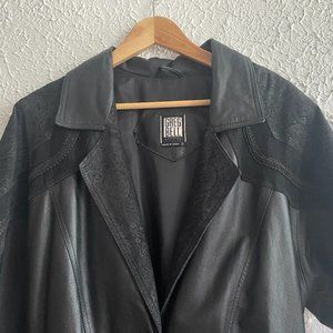 Vintage 80s Greg Bell Leather Duster